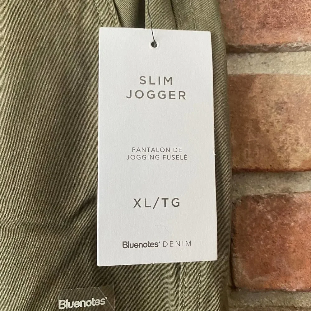 Bluenotes Slim Jogger Military Olive Green Size XL